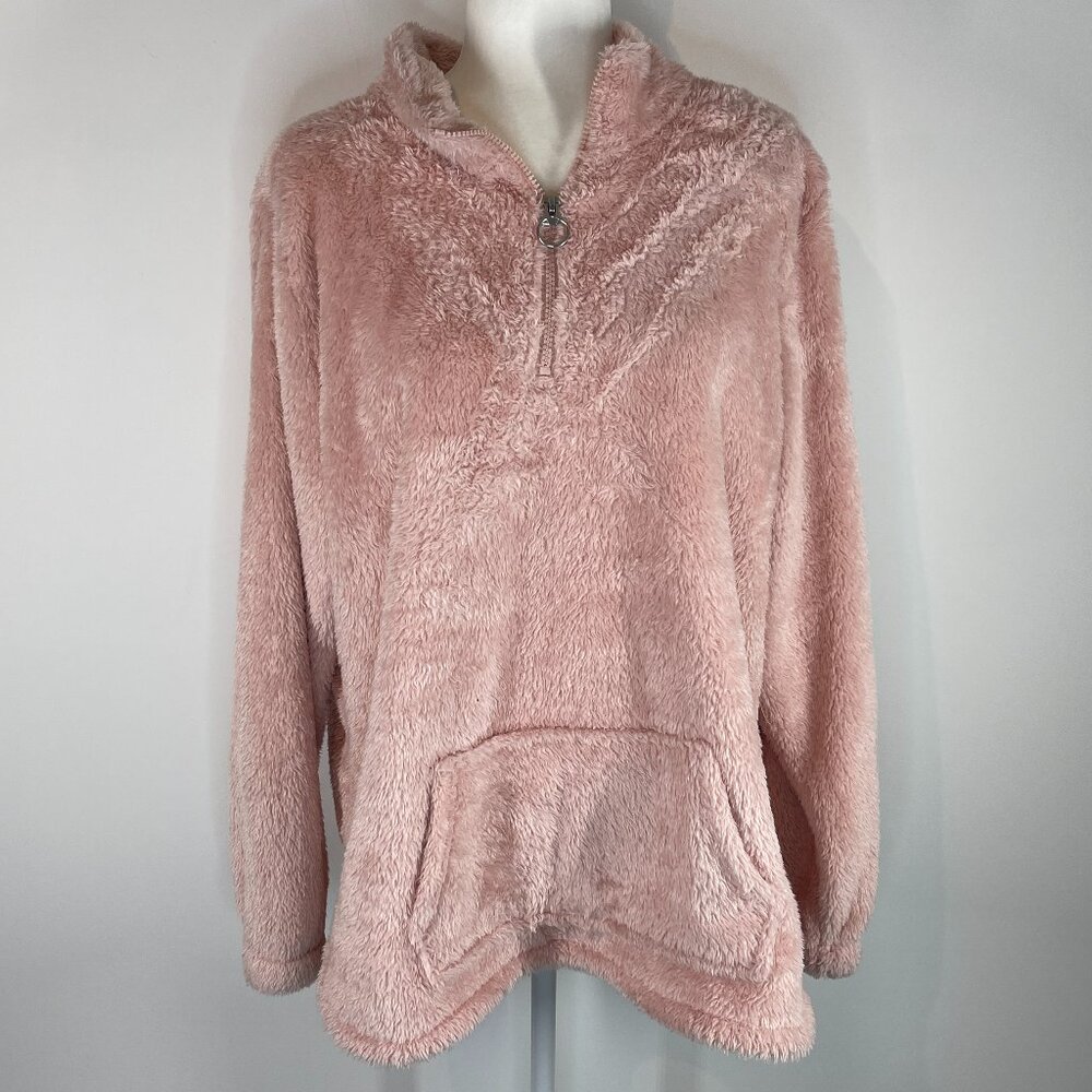 Christopher Banks Peach 3/4 Zip Pullover size XL
